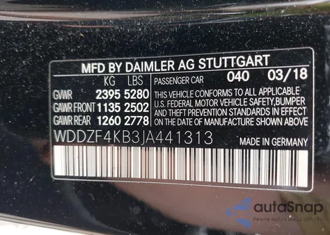 2018 Mercedes-Benz E 300 4Matic from USA, damaged, VIN WDDZF4KB3JA441313